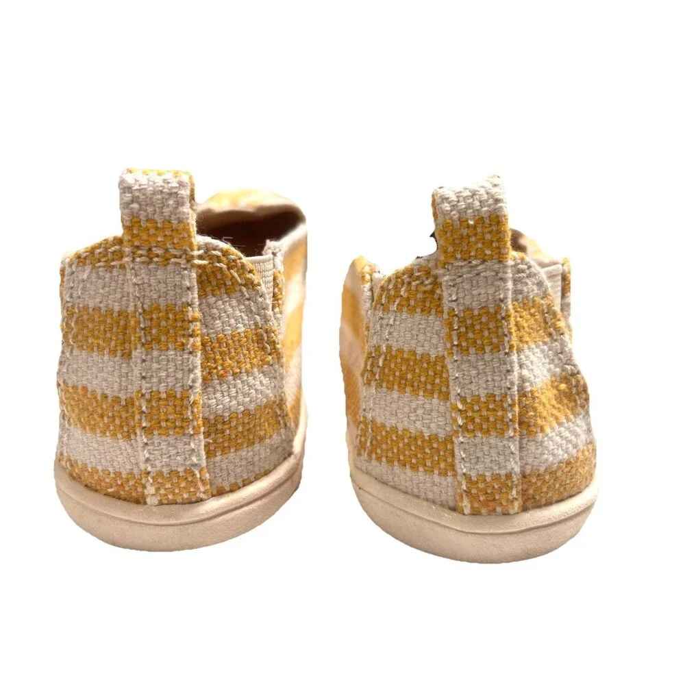 Mad Love Shoes Womens 8 Lydia Loafers Yellow White Striped Casual Comfort Flats